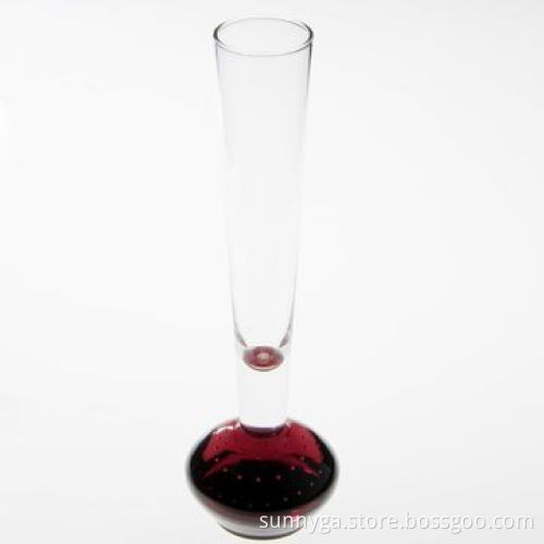 Special Designed Champagne Glass with Heavy and Colorful Bottom, Great for Decorations/Promotions